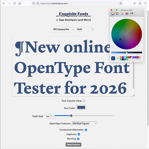 DTL’s FontEnigma test enviroment