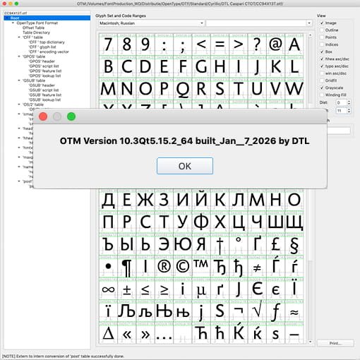 DTL OTMaster 10.3 interface